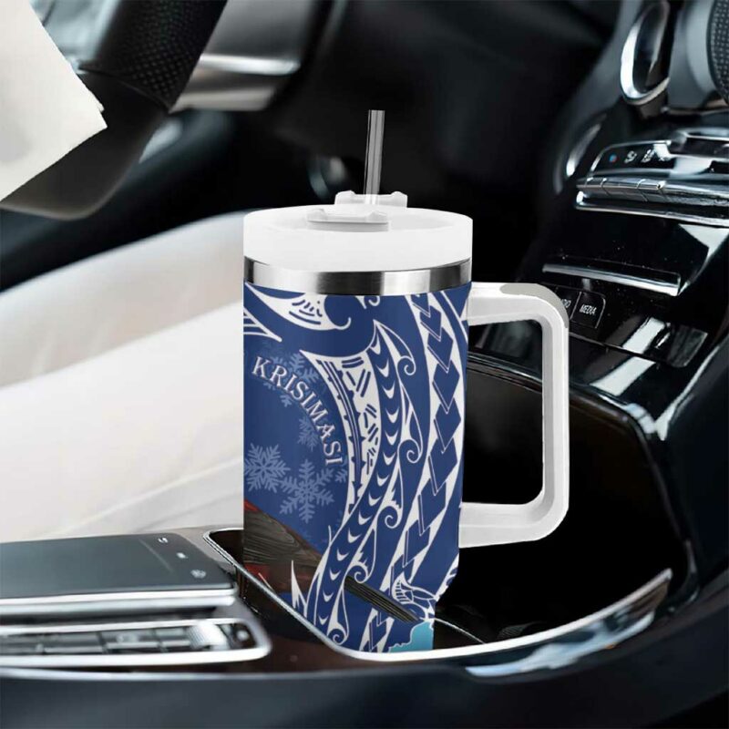 Samoa Christmas Cardinal Honeyeater Mix Siapo Custom Stanley Quencher 40oz Stainless Steel Tumbler With Handle - Threewoofs - Image 8