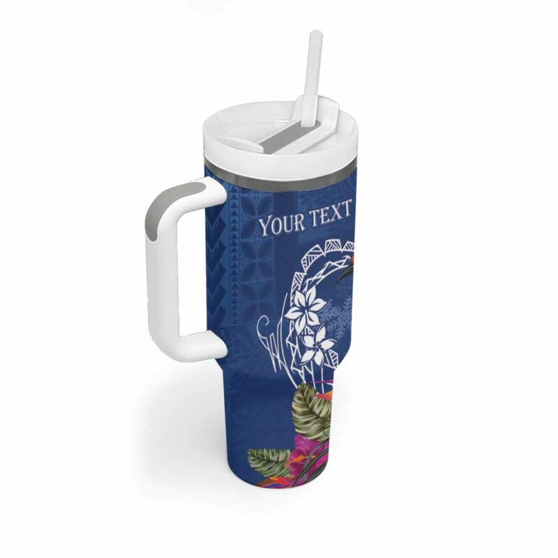 Samoa Christmas Cardinal Honeyeater Mix Siapo Custom Stanley Quencher 40oz Stainless Steel Tumbler With Handle - Threewoofs - Image 2