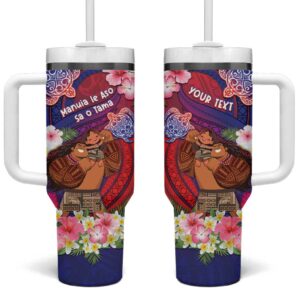 Samoa Father‚Äôs Day Custom Stanley Quencher 40oz Stainless Steel Tumbler With Handle - Threewoofs