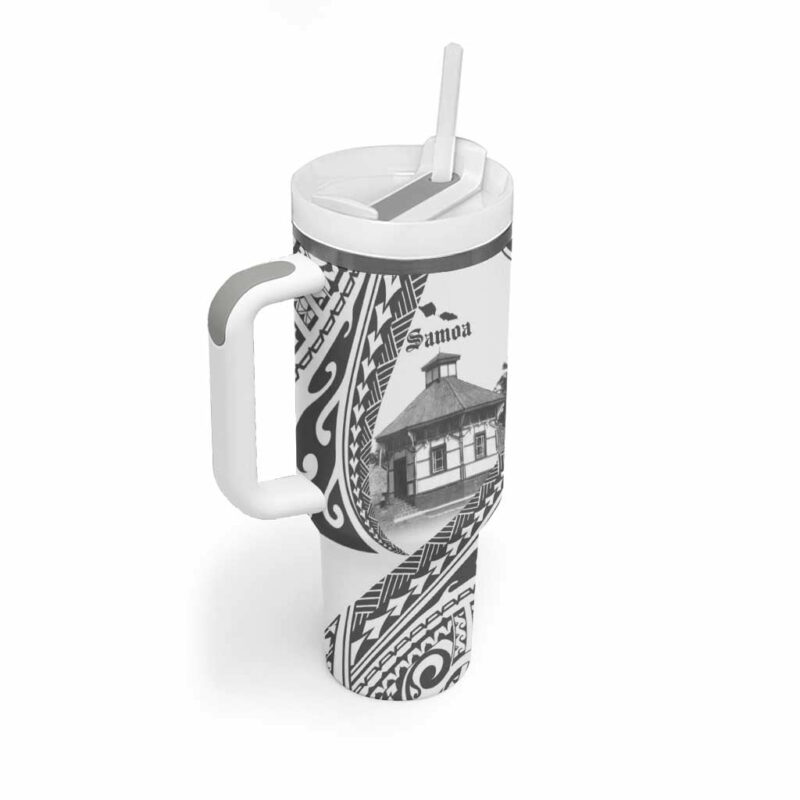 Samoa Mau Movement House Fa‚Äôa Samoa The Samoan Way Custom Stanley Quencher 40oz Stainless Steel Tumbler With Handle - Threewoofs - Image 2