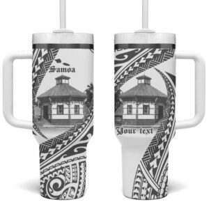 Samoa Mau Movement House Fa‚Äôa Samoa The Samoan Way Custom Stanley Quencher 40oz Stainless Steel Tumbler With Handle - Threewoofs