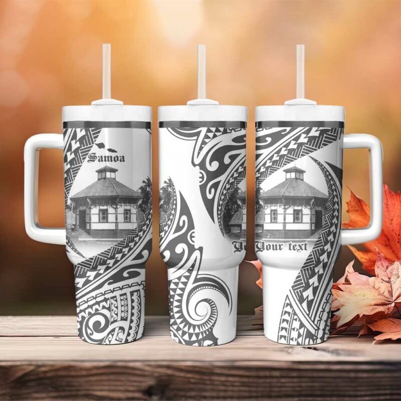 Samoa Mau Movement House Fa‚Äôa Samoa The Samoan Way Custom Stanley Quencher 40oz Stainless Steel Tumbler With Handle - Threewoofs - Image 4