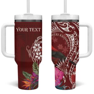 Samoa Meri Krisimasi Custom Stanley Quencher 40oz Stainless Steel Tumbler With Handle - Threewoofs