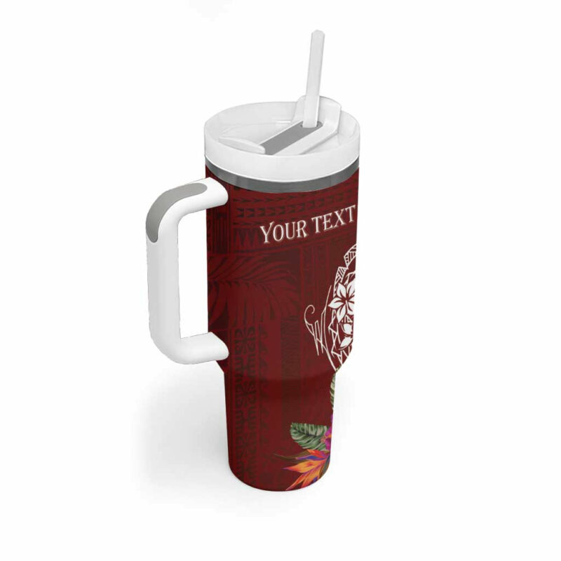 Samoa Meri Krisimasi Custom Stanley Quencher 40oz Stainless Steel Tumbler With Handle - Threewoofs - Image 2