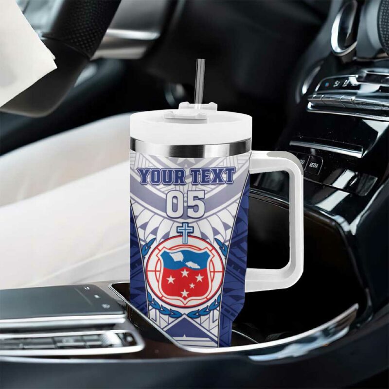 Samoa Rugby 2023 Pacific Championships Polynesian Custom Stanley Quencher 40oz Stainless Steel Tumbler With Handle - Threewoofs - Image 8
