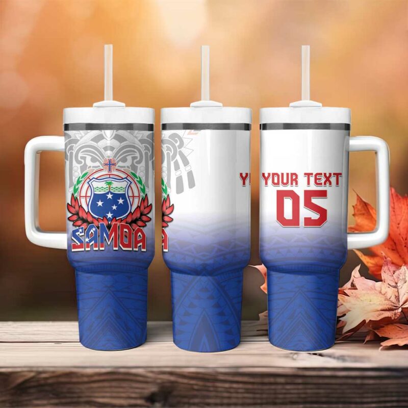 Samoa Rugby 2024 Pacific Go Manu Samoa Custom Stanley Quencher 40oz Stainless Steel Tumbler With Handle - Threewoofs - Image 4