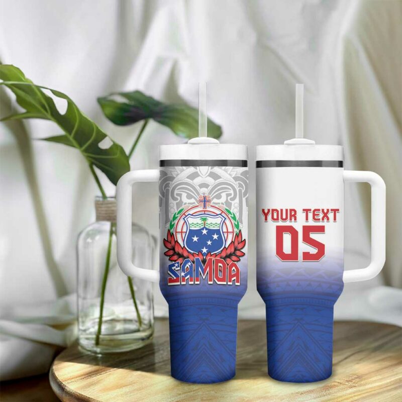 Samoa Rugby 2024 Pacific Go Manu Samoa Custom Stanley Quencher 40oz Stainless Steel Tumbler With Handle - Threewoofs - Image 9