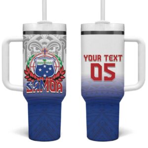 Samoa Rugby 2024 Pacific Go Manu Samoa Custom Stanley Quencher 40oz Stainless Steel Tumbler With Handle - Threewoofs