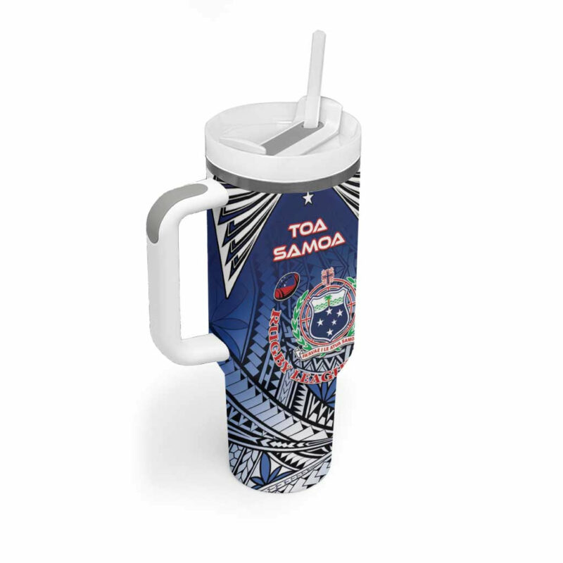 Samoa Rugby Toa Samoa Myriad Custom Stanley Quencher 40oz Stainless Steel Tumbler With Handle - Threewoofs - Image 2