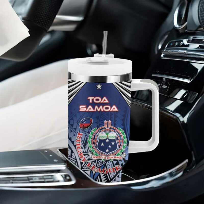 Samoa Rugby Toa Samoa Myriad Custom Stanley Quencher 40oz Stainless Steel Tumbler With Handle - Threewoofs - Image 8