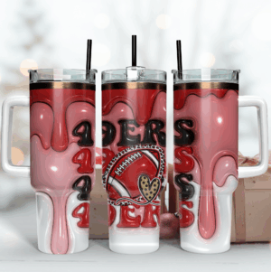 Stylish Football-Themed Insulated Tumbler with Straw - Perfect Gift for Fans