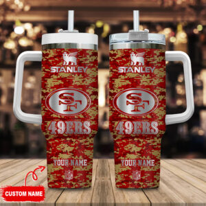 Personalized 49ers Stanley Tumbler - Custom NFL Fan Gift with Handle