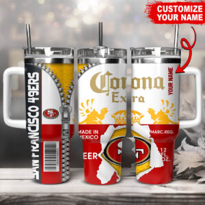 Customizable San Francisco 49ers & Beer Tumbler - Perfect Gift for Fans