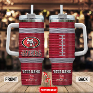Custom NFL Team Tumbler with Handle - Personalized Sports Fan Gift