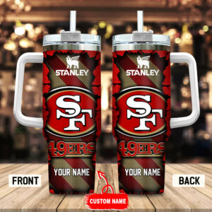 Custom San Francisco 49ers Stanley Tumbler with Handle & Straw