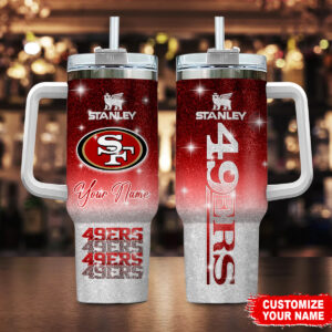 Customizable 49ers Stanley Tumbler with Handle - Personalized Gift