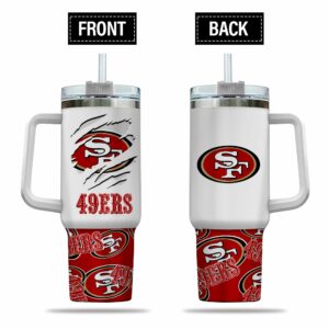 NFL Team Logo Tumbler with Straw - Double Wall Insulated Travel Mug