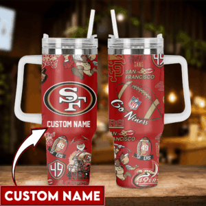 Custom Name San Francisco 49ers Tumbler - Personalized NFL Fan Gift