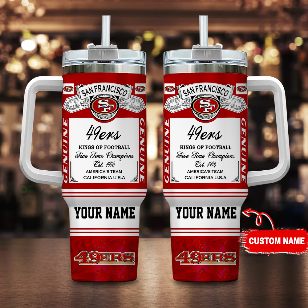 Personalized San Francisco Team Tumbler - Custom Name Sports Fan Gift