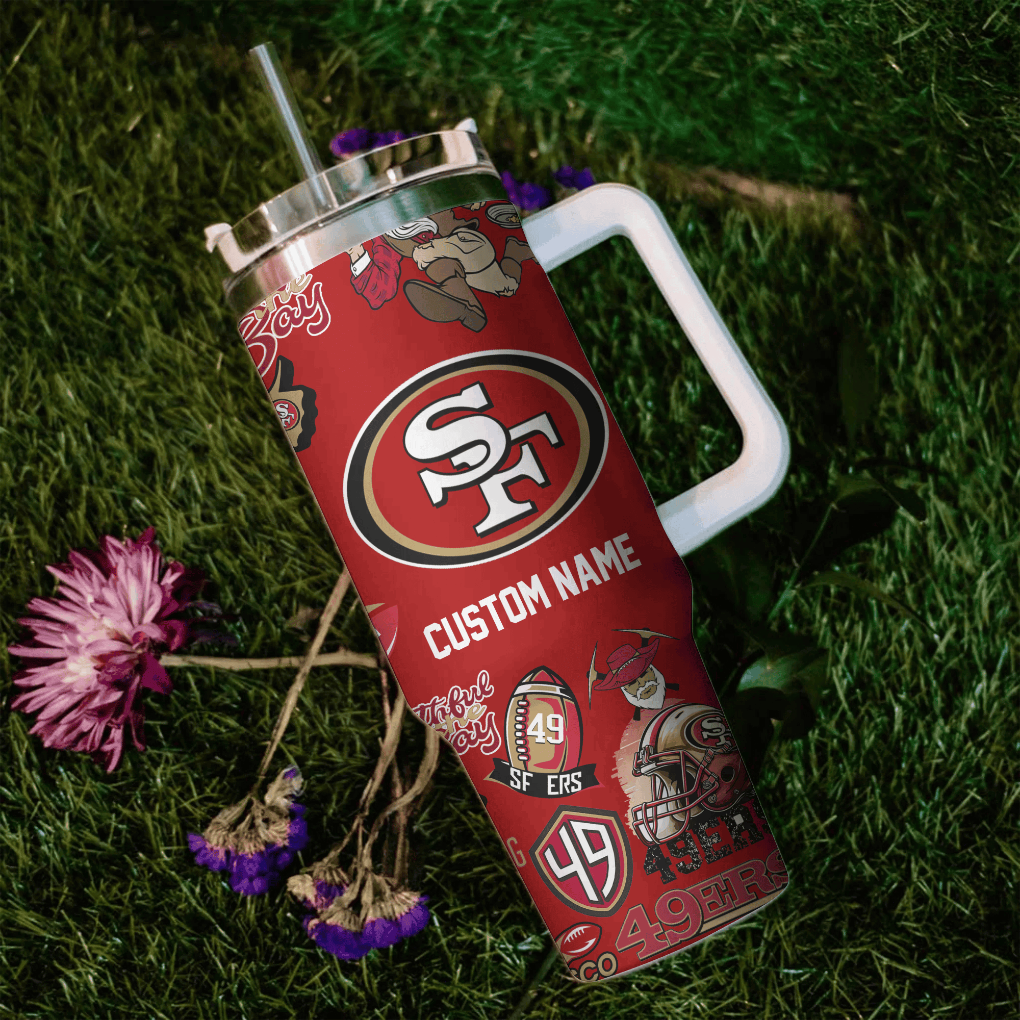 Custom Name San Francisco 49ers Tumbler - Personalized NFL Fan Gift - Image 3
