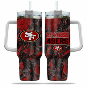San Francisco 49ers Camo Tumbler with Handle - Perfect for Fans