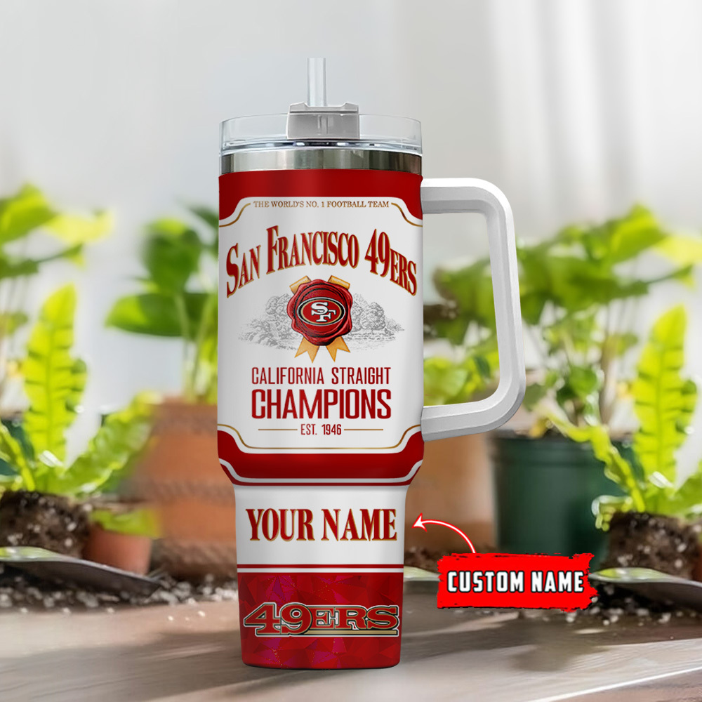 Personalized San Francisco 49ers Champion Mug with Custom Name - Image 2