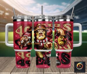 49ers Football Fan Tumbler - Insulated Travel Mug for Ultimate Game Day Experience