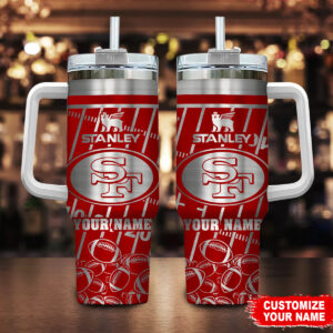 Customizable Stanley Football Tumbler - Personalized Sports Fan Gift