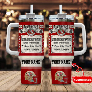 Personalized San Francisco Football Tumbler - Custom Name & Durable Design