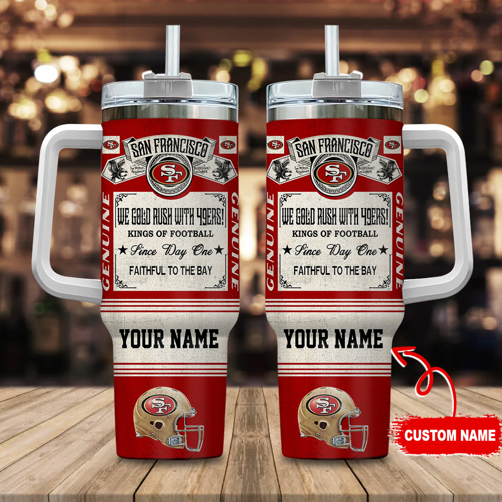 Personalized San Francisco Football Tumbler - Custom Name & Durable Design