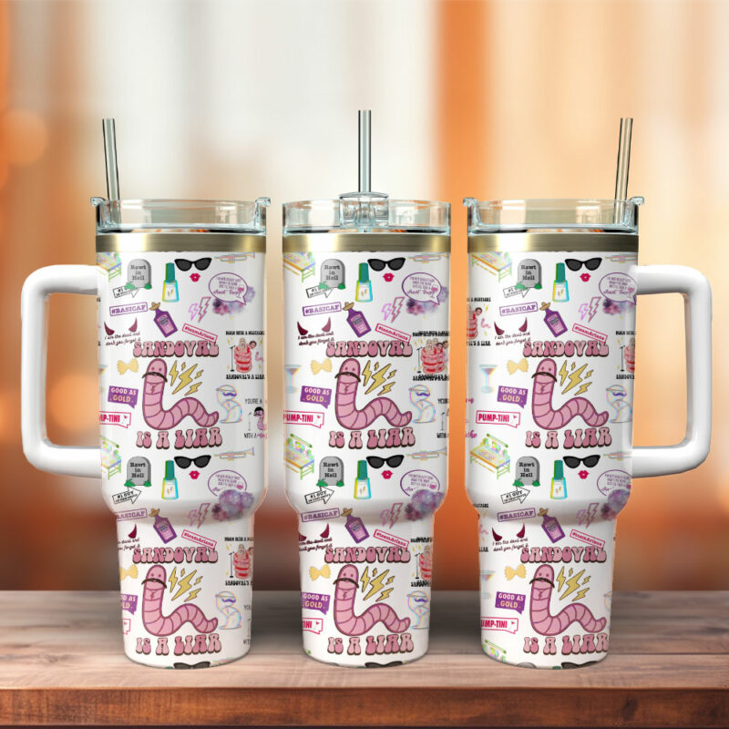 Sandoval Is A Liar Cartoon Custom Stanley Quencher 40oz Stainless Steel Tumbler - Threewoofs