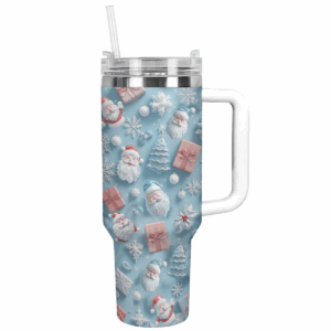Santa‚Äôs Gift Edition Christmas Custom Stanley Quencher 40oz Stainless Steel Tumbler With Handle - Threewoofs