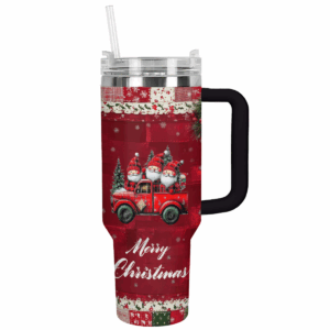 Santa‚Äôs Joyride Christmas Custom Stanley Quencher 40oz Stainless Steel Tumbler With Handle - Threewoofs