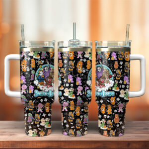Scare Bears Movies Custom Stanley Quencher 40oz Stainless Steel Tumbler With Handle - Threewoofs
