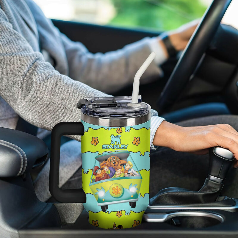 Scooby-Doo Cartoon Custom Stanley Quencher 40oz Stainless Steel Tumbler With Handle - Threewoofs - Image 5