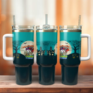 Scooby-Doo Cartoon Custom Stanley Quencher 40oz Stainless Steel Tumbler With Handle - Threewoofs