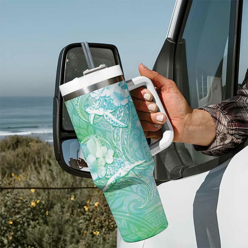 Sea Turtle One Love One Heart Custom Stanley Quencher 40oz Stainless Steel Tumbler With Handle - Threewoofs - Image 7