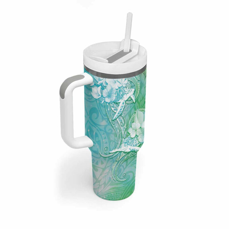 Sea Turtle One Love One Heart Custom Stanley Quencher 40oz Stainless Steel Tumbler With Handle - Threewoofs - Image 2