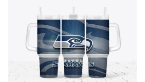 Seattle Football Team Large Insulated Tumbler with Straw - Stay Hydrated in Style