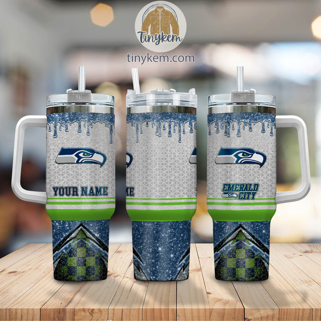 Personalized Sports Team Tumbler with Handle - Custom Name & Logo - Image 2