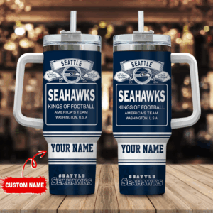 Custom Seattle Seahawks Tumbler Mug - Personalized Football Fan Gift