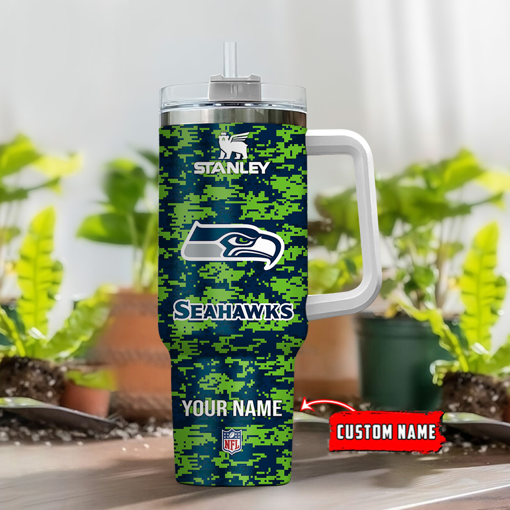 Custom NFL Seahawks Personalized Tumbler - Perfect Gift for Fans - Image 2