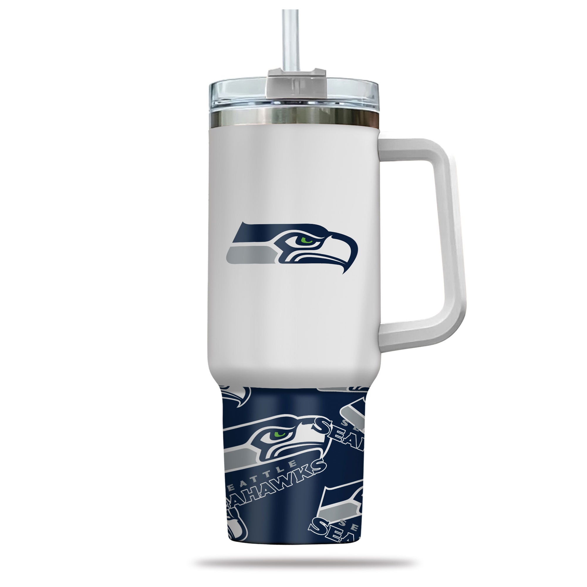 Seattle Seahawks Insulated Tumbler with Handle - Show Your Team Pride! - Image 2