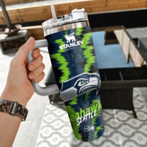Officially Licensed Seattle Seahawks Stanley Tumbler - 40oz Insulated Travel Mug