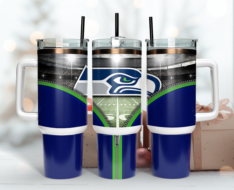Ultimate Fan Tumbler Mug - Double Insulated, Stadium Design, 40oz