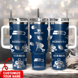 Customizable Seattle Seahawks Tumbler - Personalized NFL Fan Gift