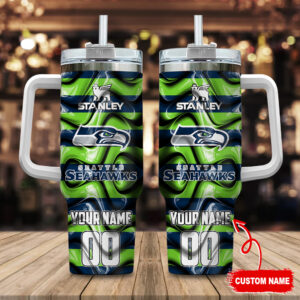 Custom Seattle Football Team Tumbler - Personalized Stainless Steel Mug