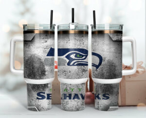 Seattle Team Stainless Steel Tumbler - Insulated Travel Mug with Lid & Straw