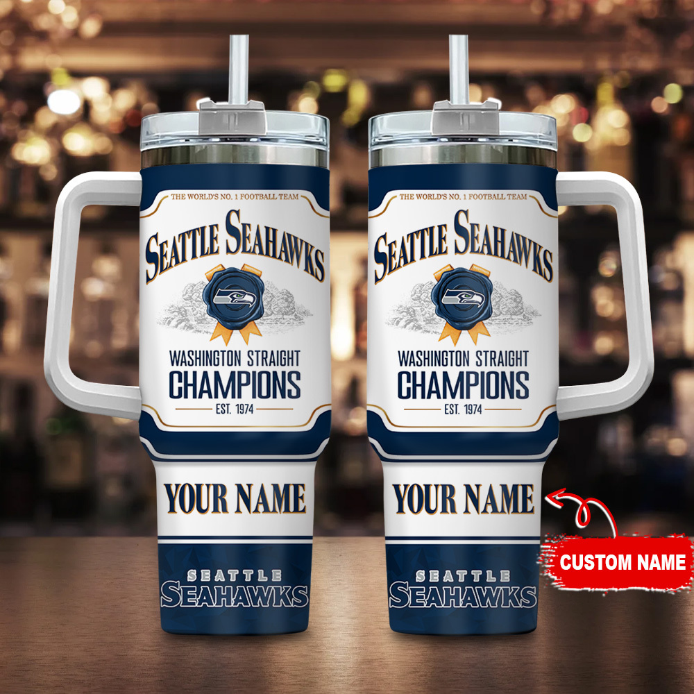 Custom Seattle Seahawks Tumbler Mug – Personalized Champion Fan Gift