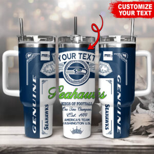 Customizable Seahawks Fan Tumbler - Personalized Gift for Football Lovers